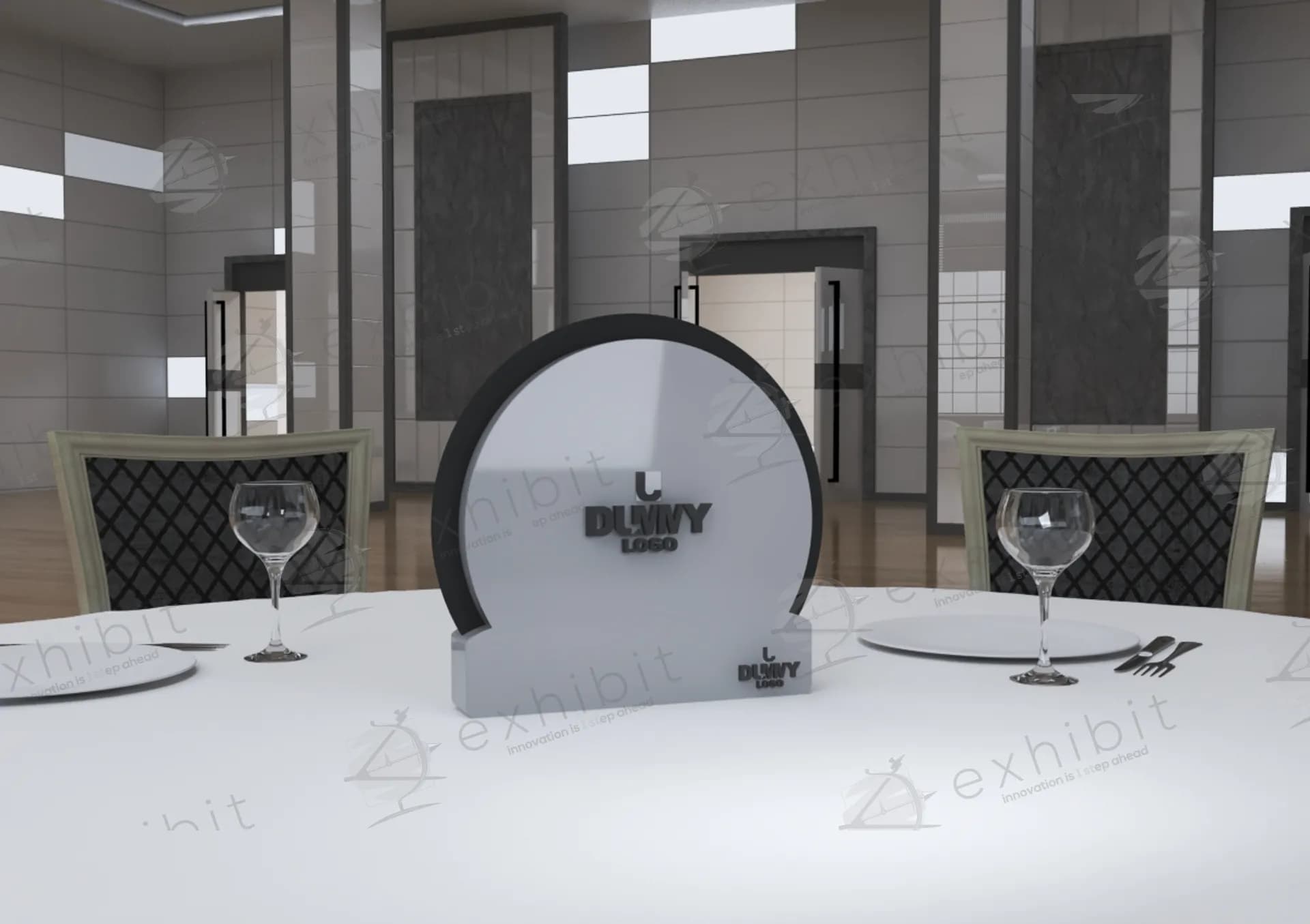 Top-Arch Disc Curved Centerpiece