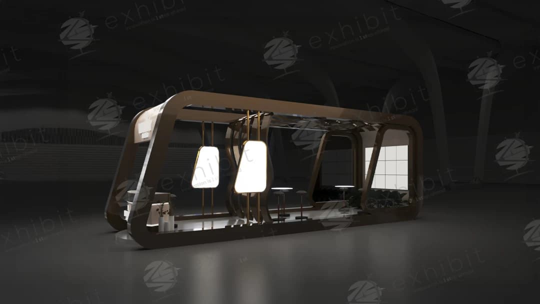 Fluid Panoramic Curved Semi-Island 3x9 Booth
