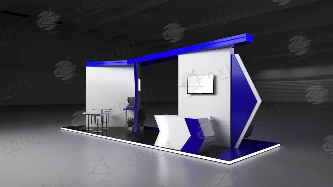 Apex Chevron Straight Semi-Island 3x9 Booth