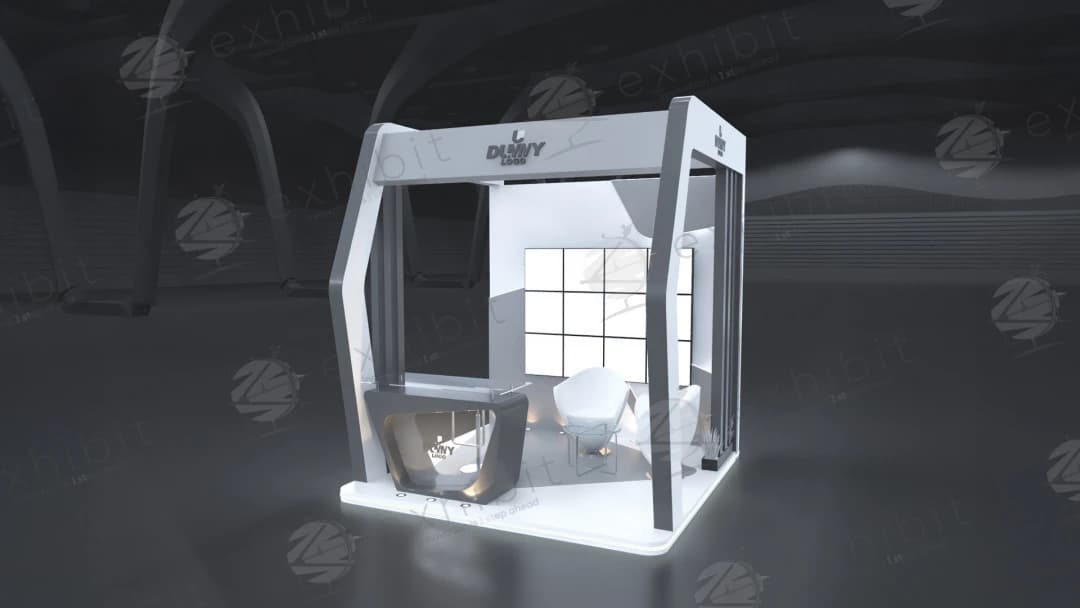 Slate Arrow Straight Semi-Island 3x6 Booth