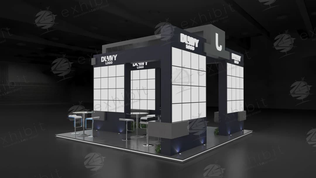 Grid Matrix Straight Island 6x6 Booth