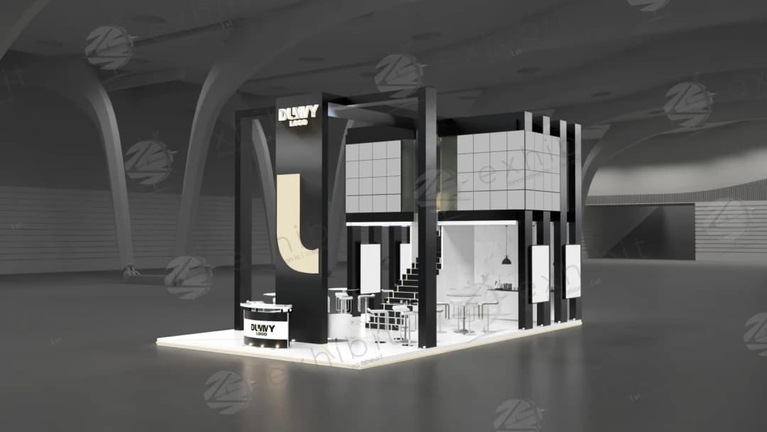 Canopy Retreat Straight Double Decker Booth