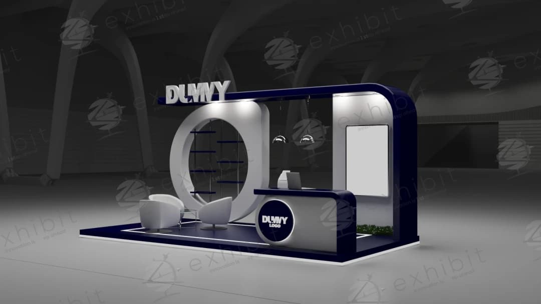 Cobalt Ring Curved Semi-Island 3x6 Booth