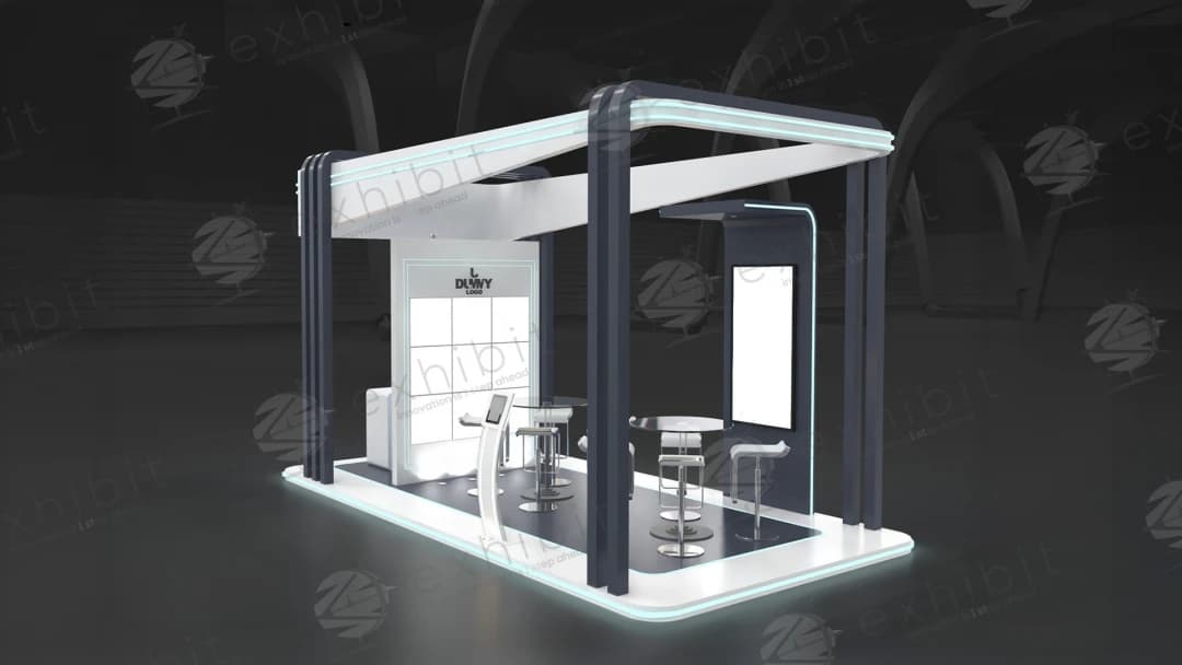 Vectra Span Straight Semi-Island 3x6 Booth