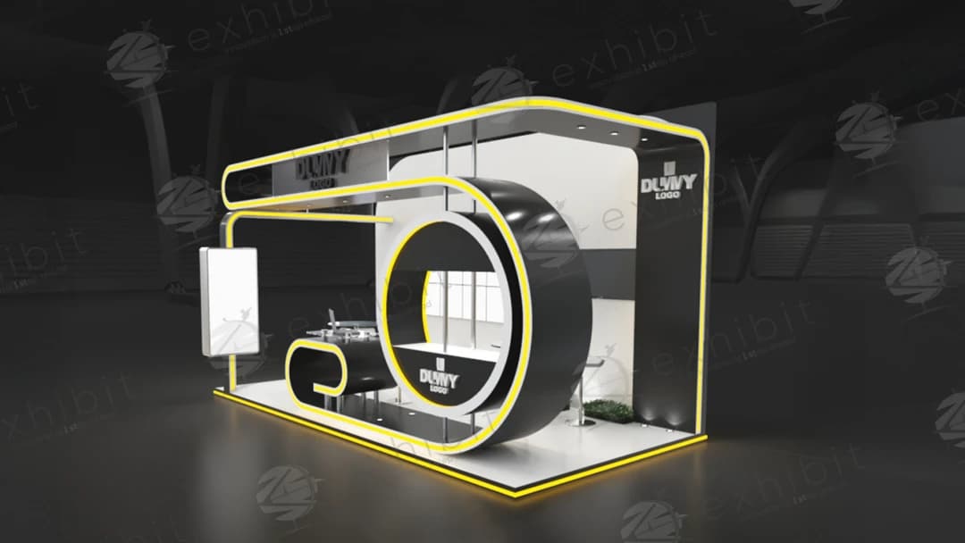 Kinetic Vortex Curved Semi-Island 3x6 Booth