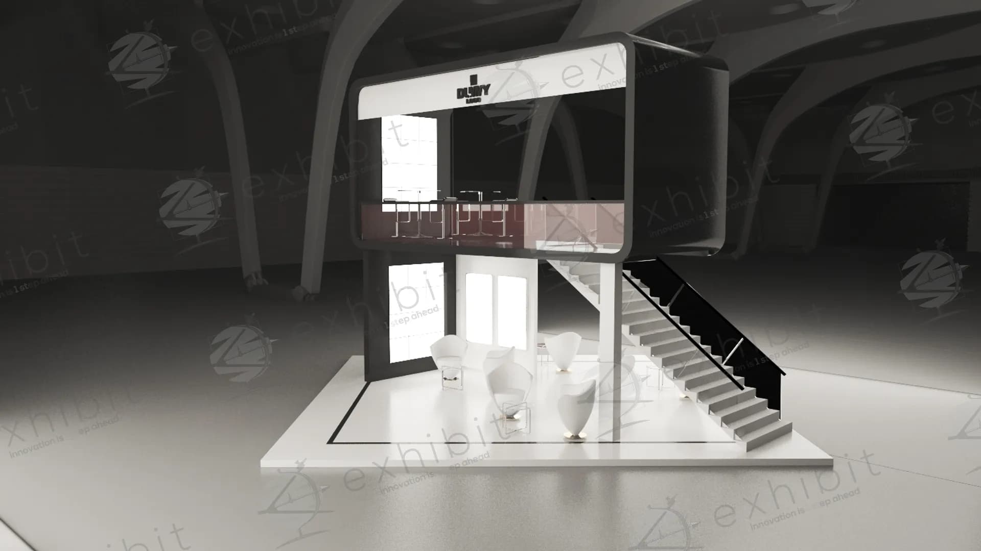 Shadow Line Straight Double Decker Booth