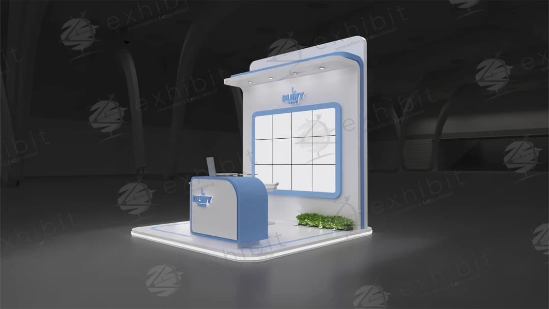 Skyline Radius Straight Semi-Island 3x3 Booth
