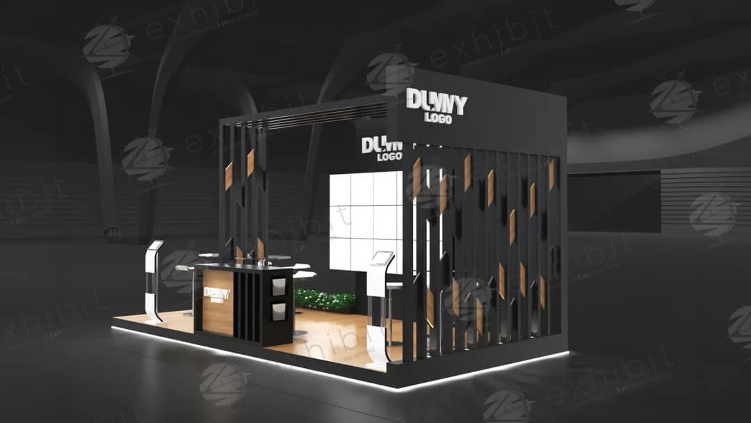 Zenith Grid Straight Semi-Island 3x6 Booth