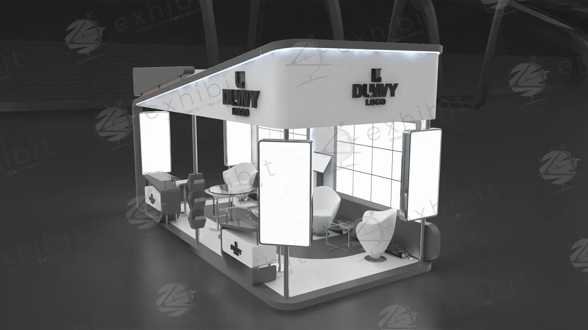 Capped Haven Straight Island 3x6 Booth