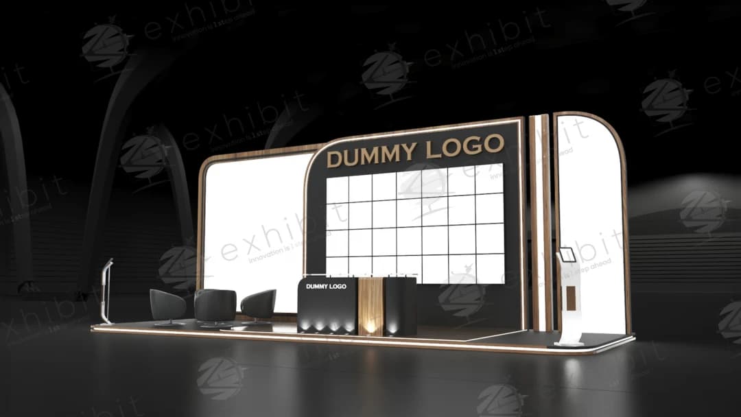 Aero Contour Curved Semi-Island 3x9 Booth