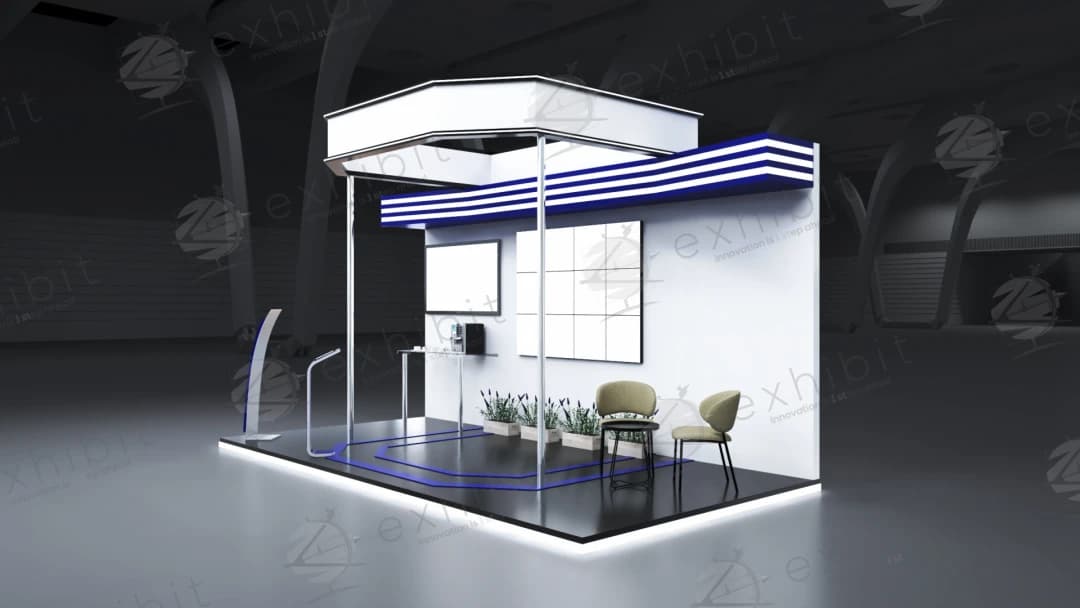 Apex Canopy Straight Semi-Island 3x6 Booth