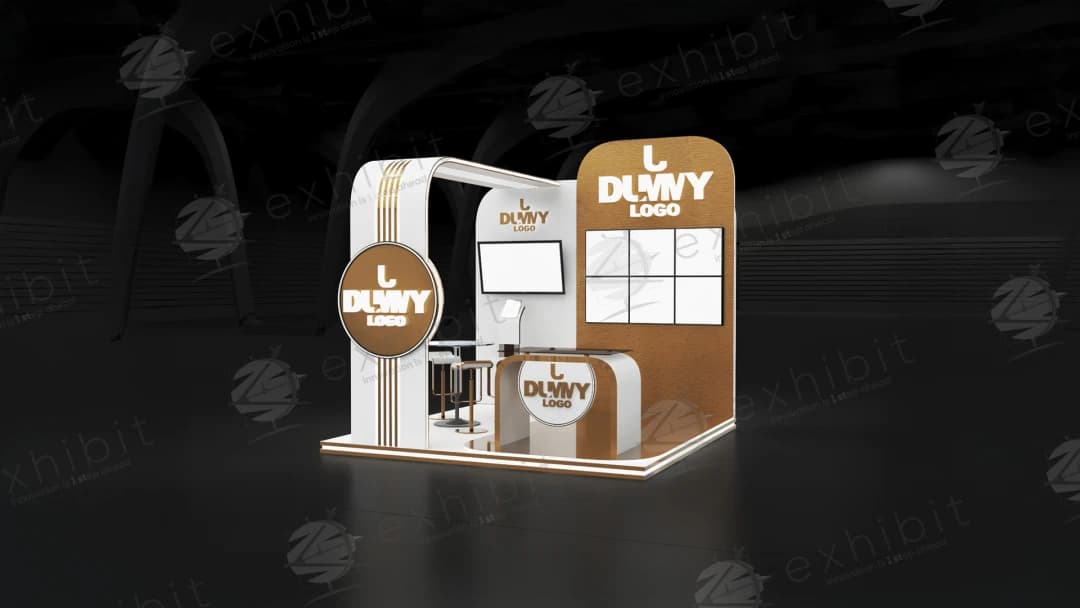 Media 3x3 Semi-Island Booth