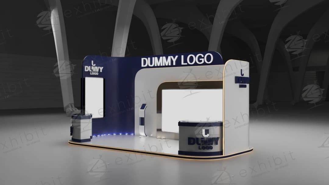 Aero Horizon Curved Semi-Island 3x6 Booth