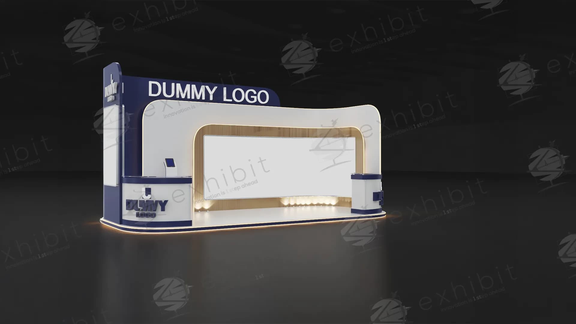 Engaging Curved Semi-Island 3x6 Booth