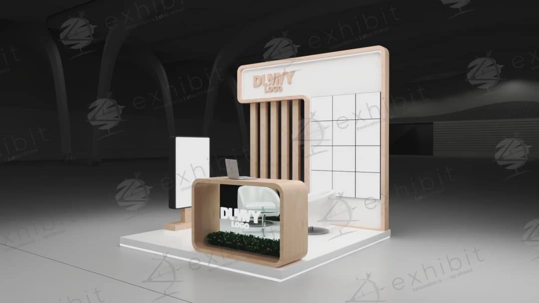 Eco Loop Curved Semi-Island 3x3 Booth