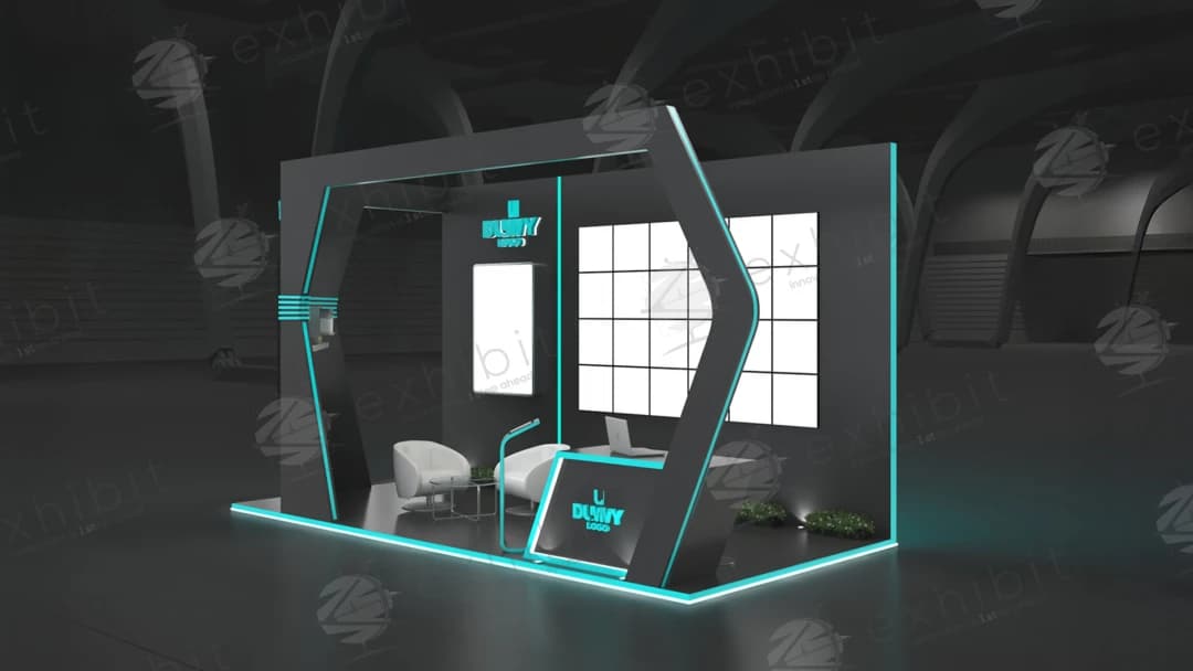 Cyber Prism Straight Semi-Island 3x6 Booth