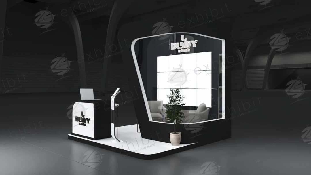 Midnight Diagonal Straight Semi-Island 3x3 Booth