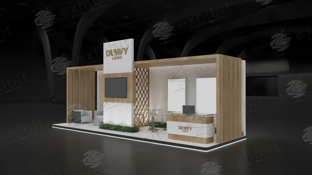 Canopy Promenade Straight Semi-Island 3x9 Booth