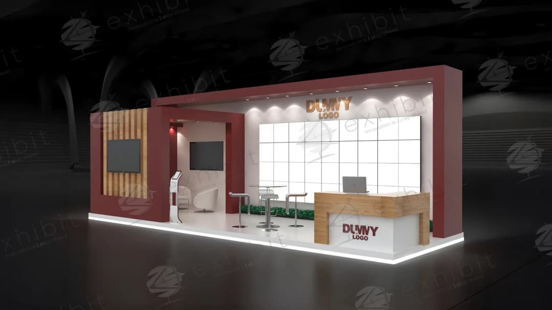 Summit View Straight Semi-Island 3x9 Booth