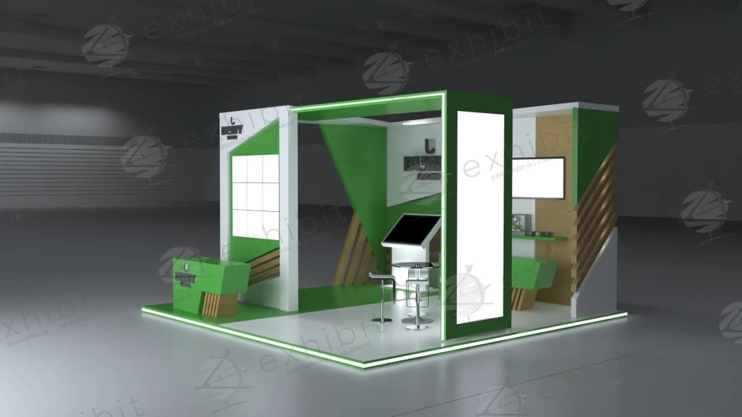 Strata Verge Straight Semi-Island 6x6 Booth