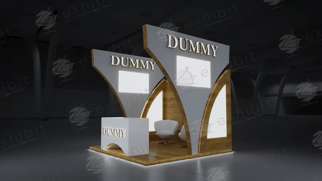 Gothic Arch Straight Semi-Island 3x3 Booth