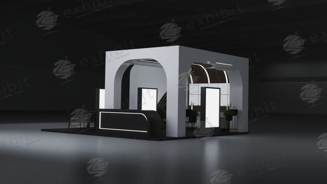 Archway Pavilion Curved Semi-Island 6x6 Booth