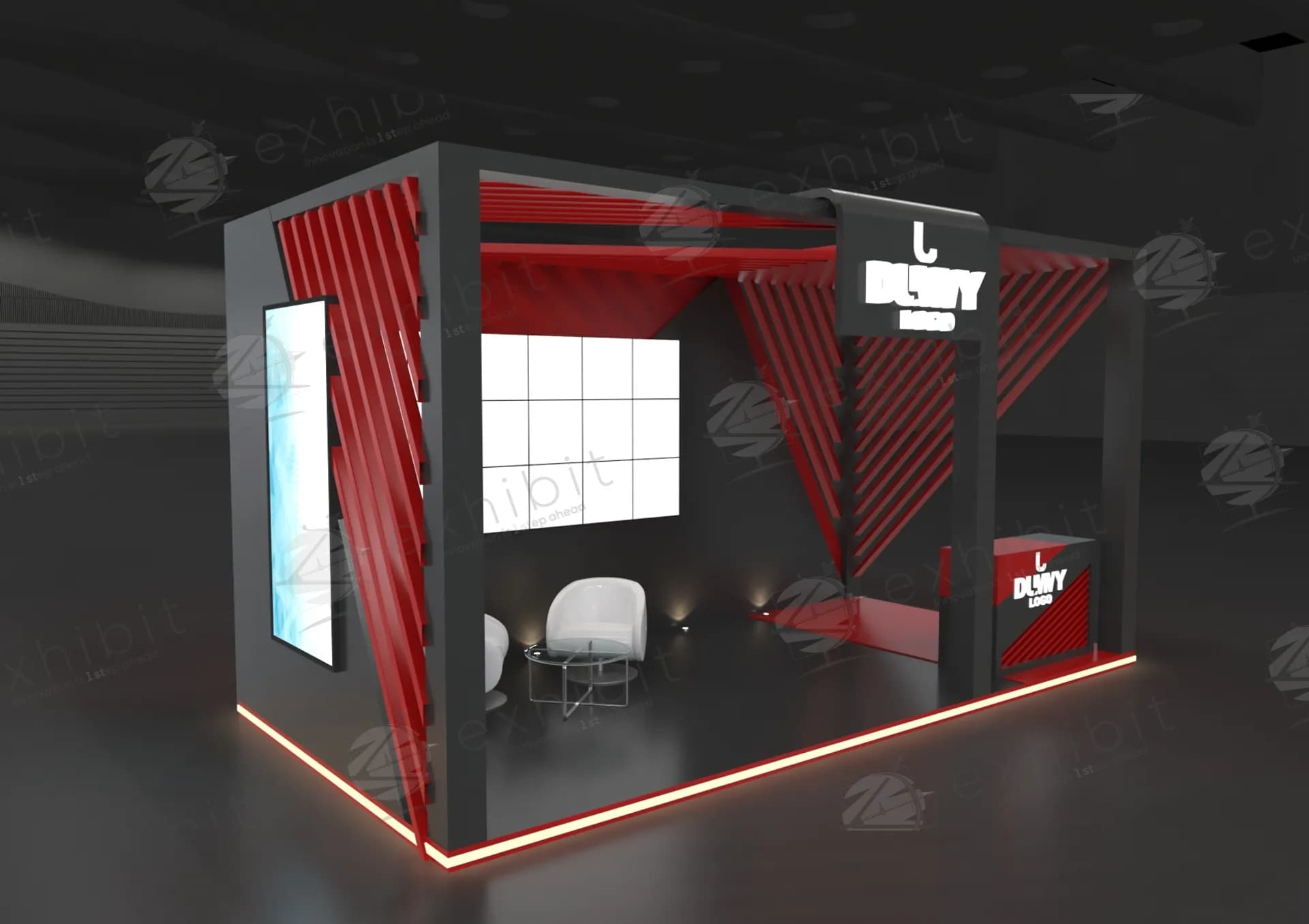 Ember Forge Straight Semi-Island 3X6 Booth