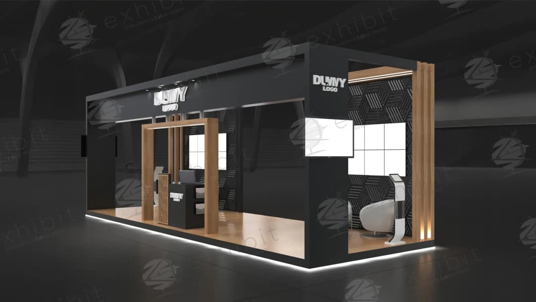 Sovereign Ebony Straight Semi-Island 3x9 Booth
