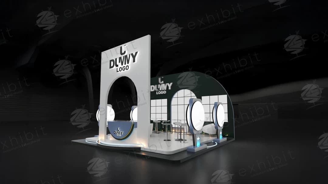 Halo Hub Curved Island 6x6 Booth