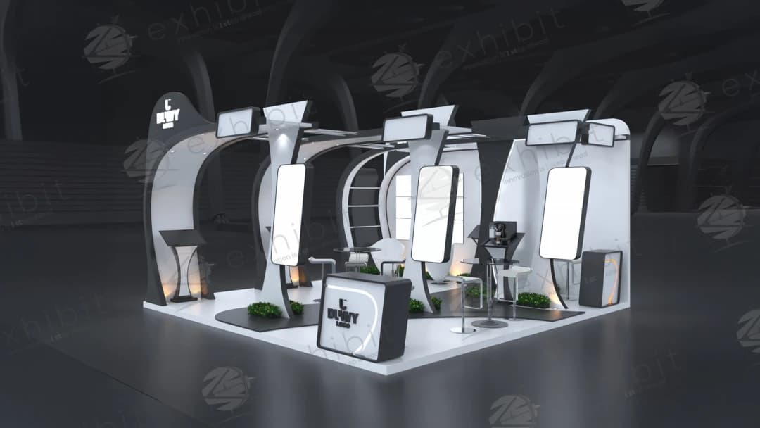 Organic Flow Curved Semi-Island 6x6 Booth