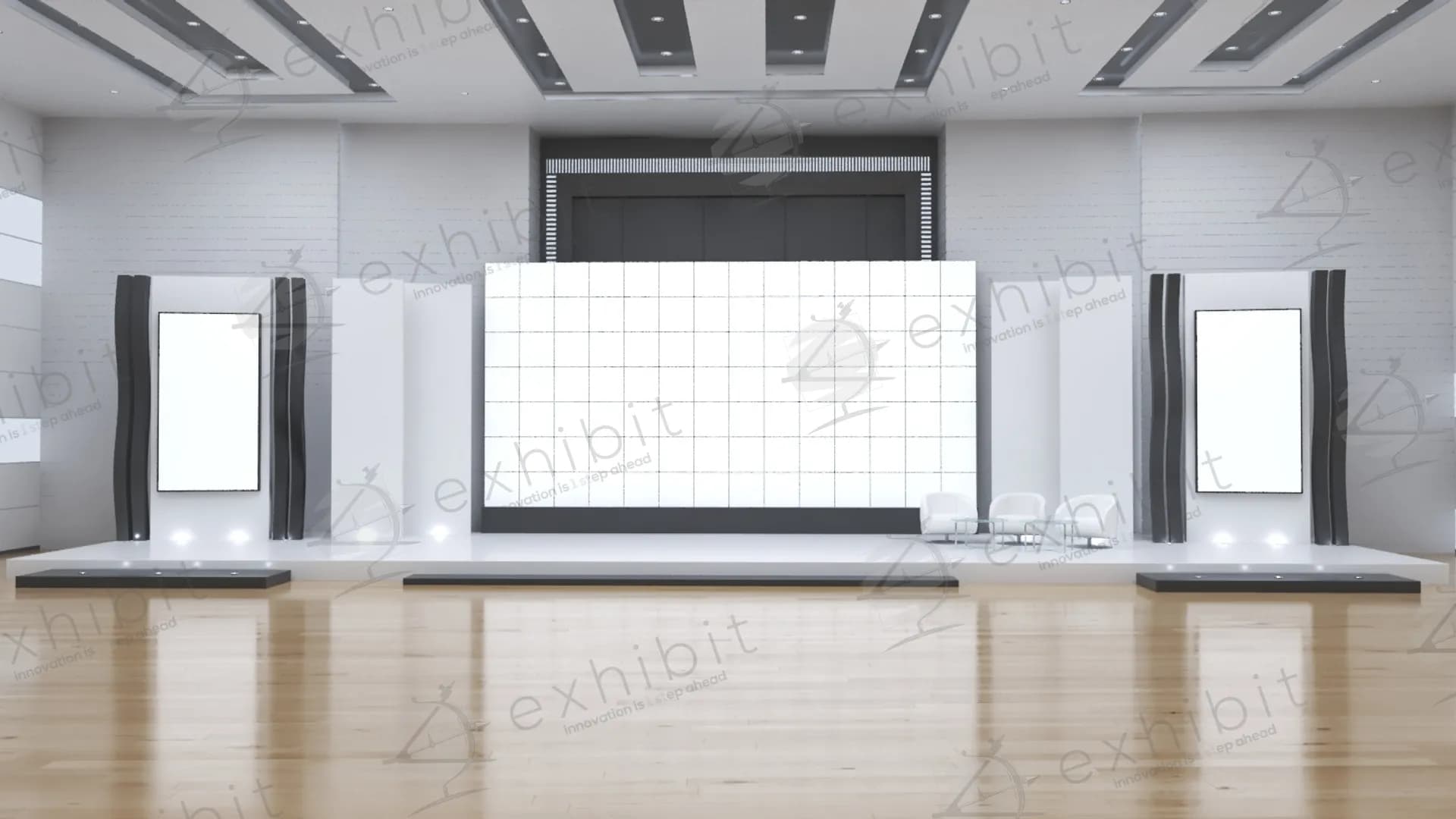 Summit Triscreen Straight Stage Backdrop