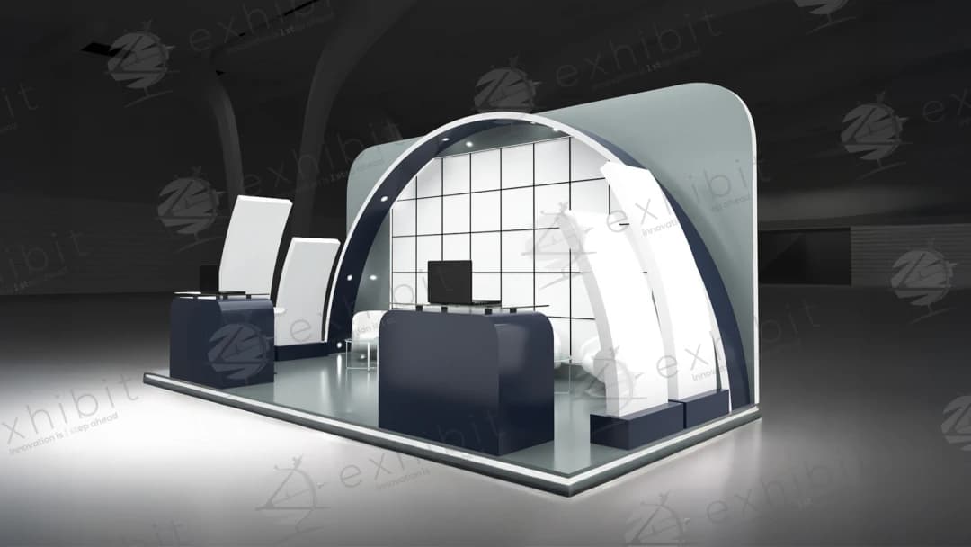 Apex Arch Curved Semi-Island 3x6 Booth