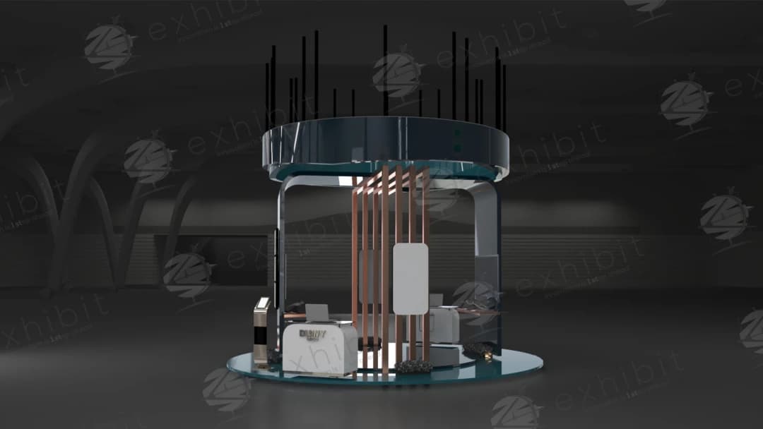 Orbital Ring Curved Island 6x6 Booth