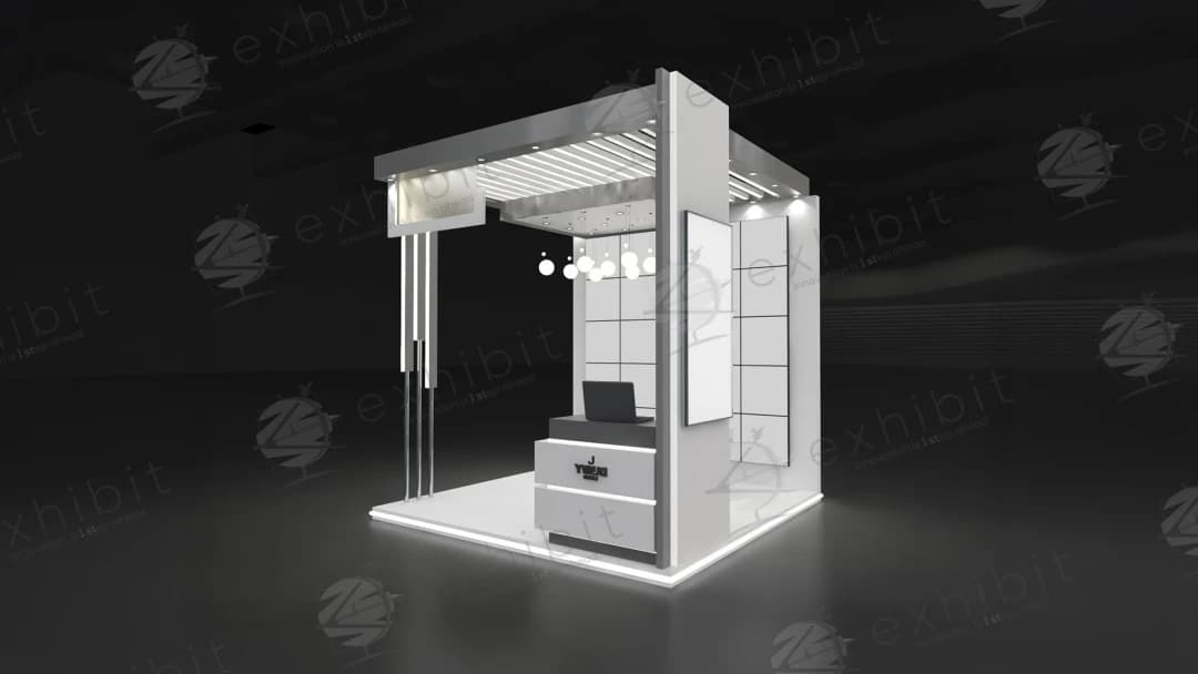 Halo Cube Straight Semi-Island 3x3 Booth