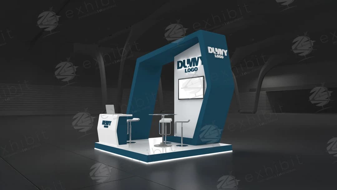 Modern Curved 3x3 Booth