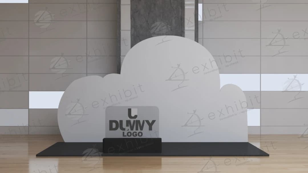 Organic Cloud Silhouette Curved Photobooth