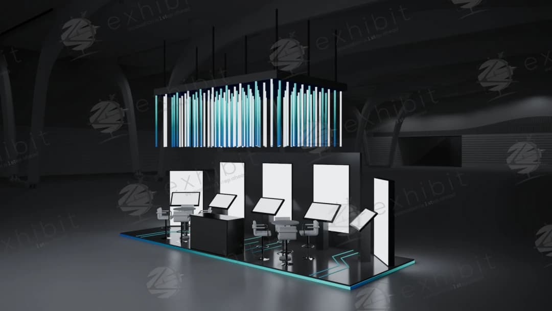 Luminary Matrix Straight Semi-Island 3x9 Booth