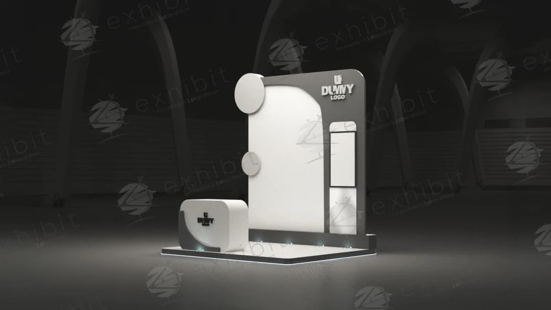 Lunar Orbit Curved Semi-Island 3x3 Booth