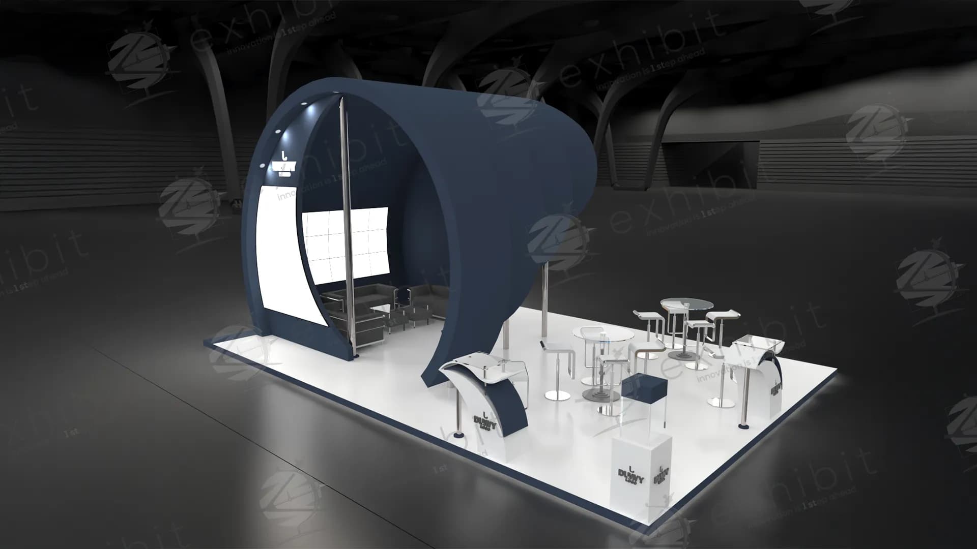 Private-Hub Curved 6x9 Booth