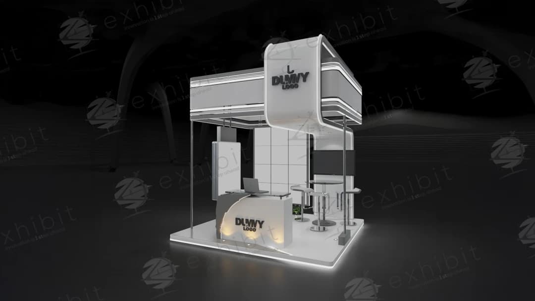 Cipher Node Curved Semi-Island 3x3 Booth