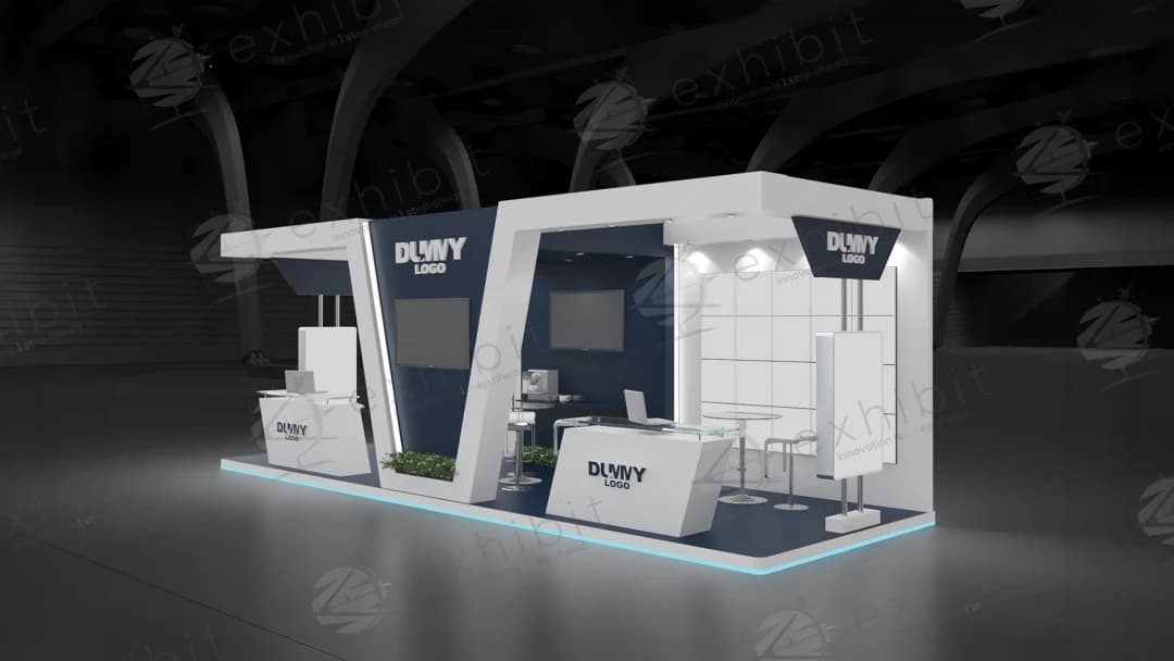 Cobalt Vector Straight Semi-Island 3x9 Booth