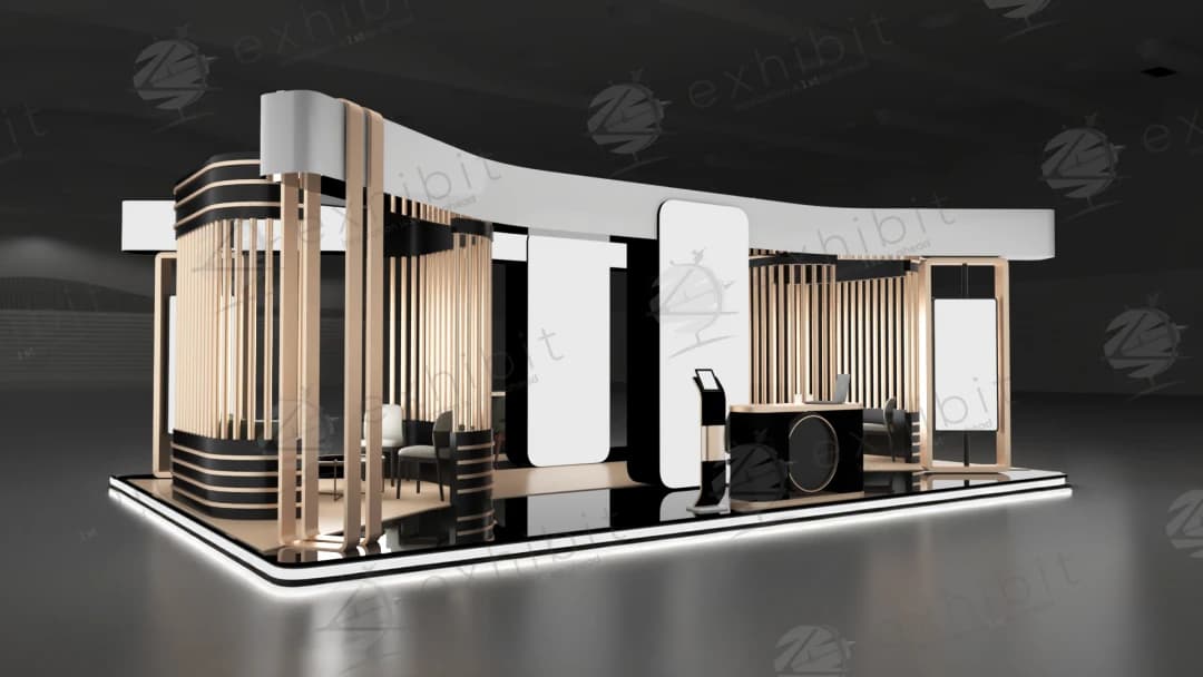 Catchy Curved Island 6x9 Booth