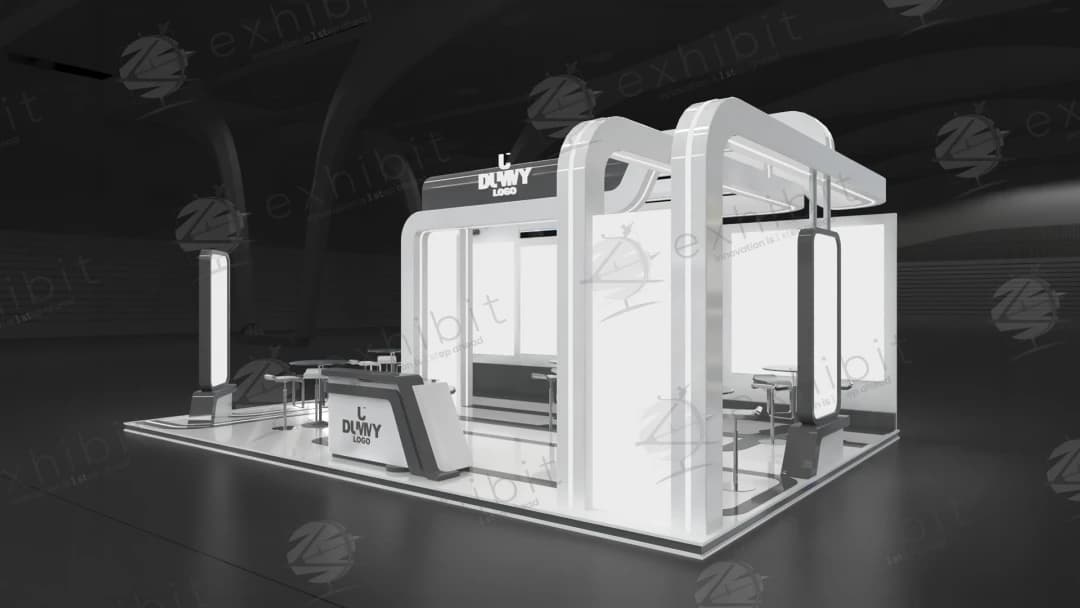 Vectra Ribbon Curved Semi-Island 6x9 Booth