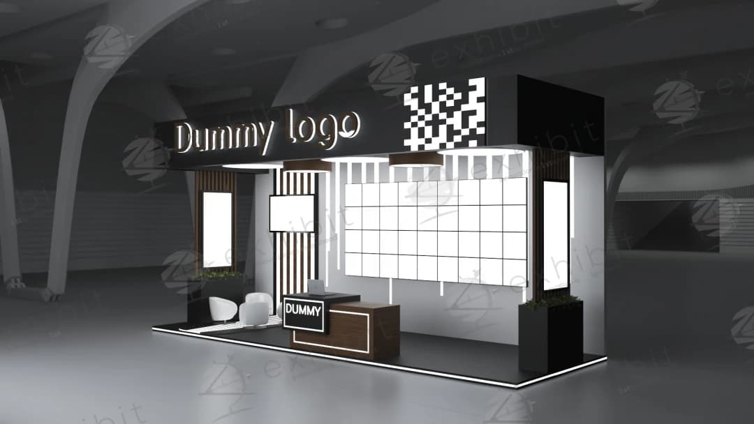 Pixel Grid Straight Semi-Island 3x9 Booth