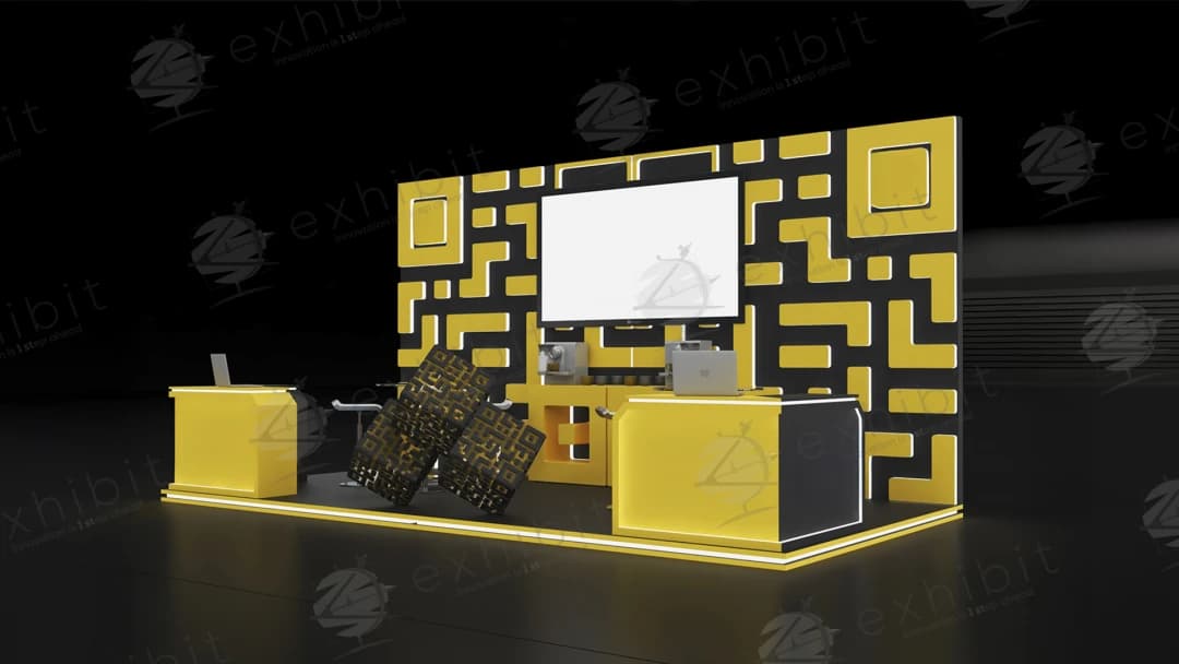 Matrix Code Straight Semi-Island 3x6 Booth