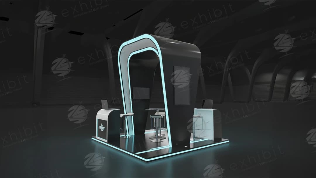 Portal Loop Curved Semi-Island 3x3 Booth