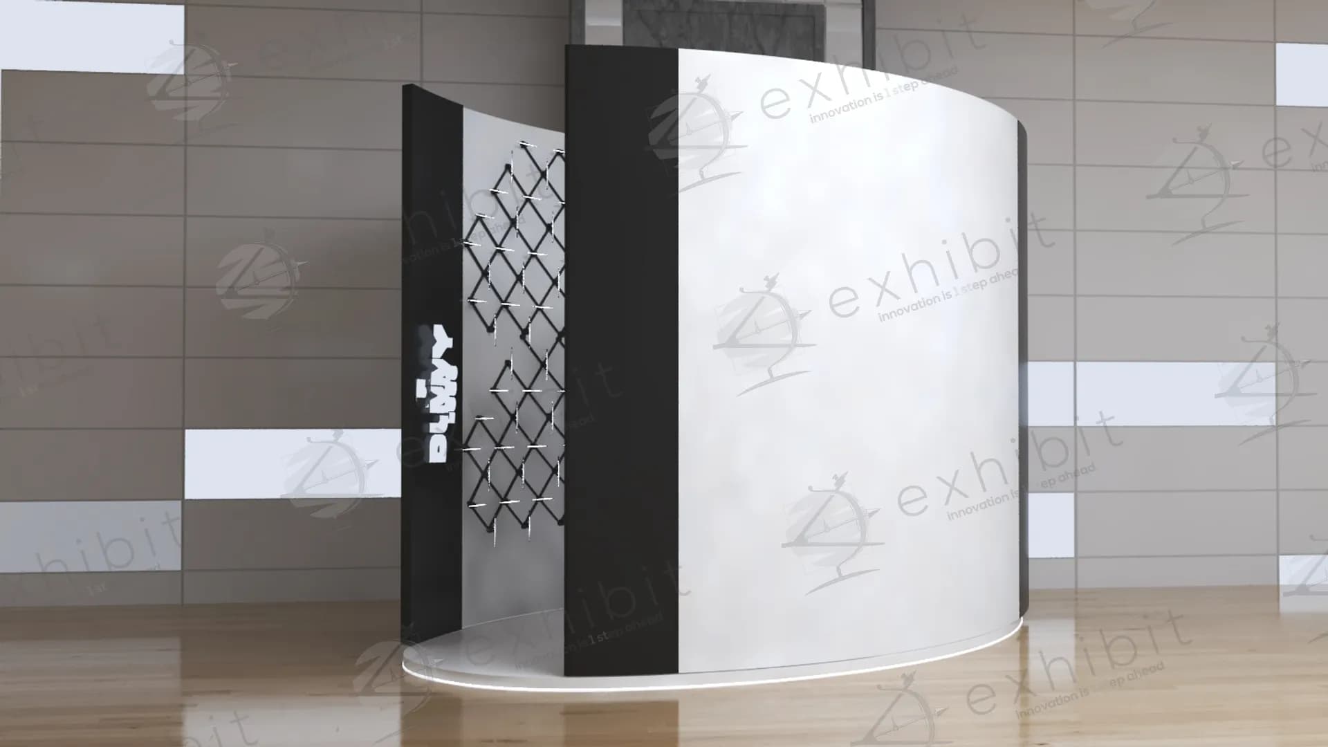 Enclosed Lattice Curved Photobooth