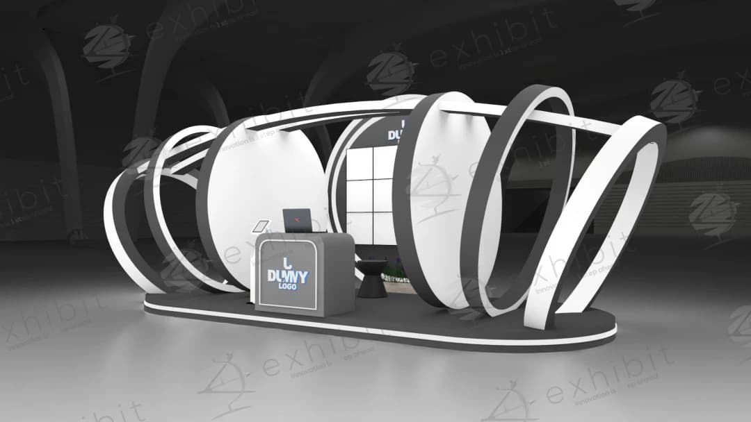 Vortex Rib Curved Semi-Island 3x6 Booth