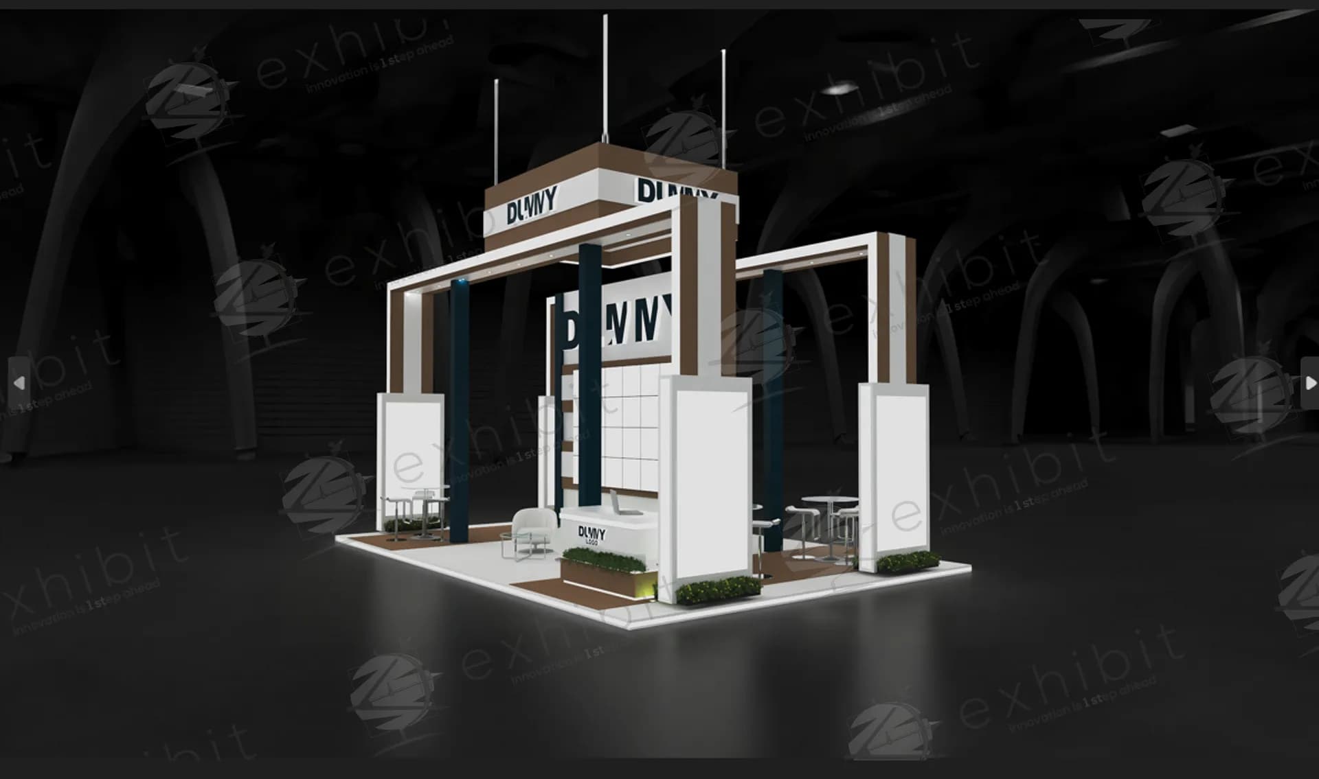 Elevated Straight Island 6x9 Booth