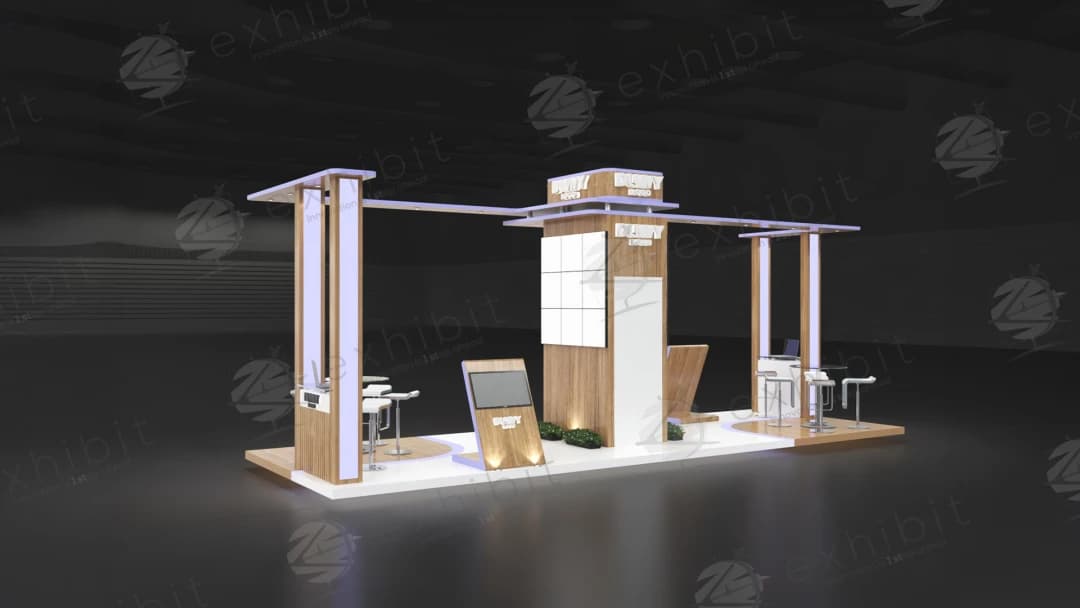 Lumina Portico Straight Semi-Island 3x9 Booth